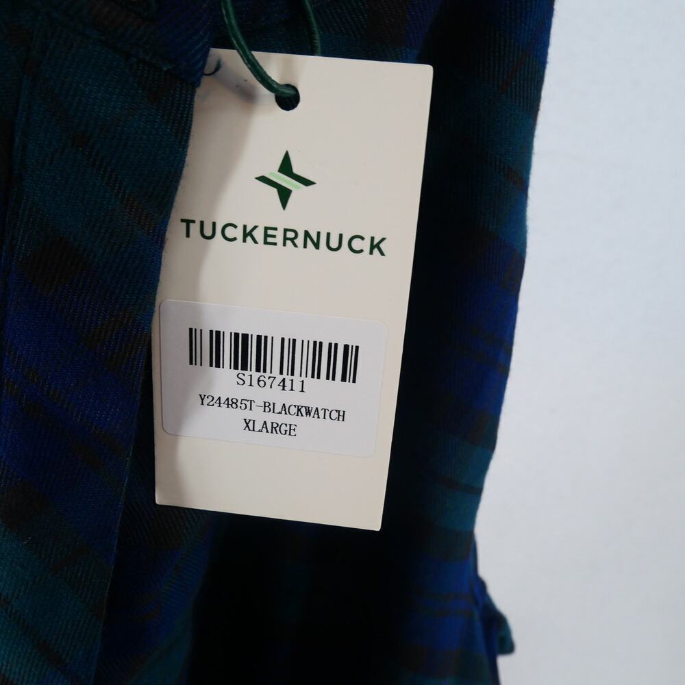 NEW Tuckernuck Women's XL Blackwatch Royal Blue Green Shirt Dress Holiday - Picture 4 of 11